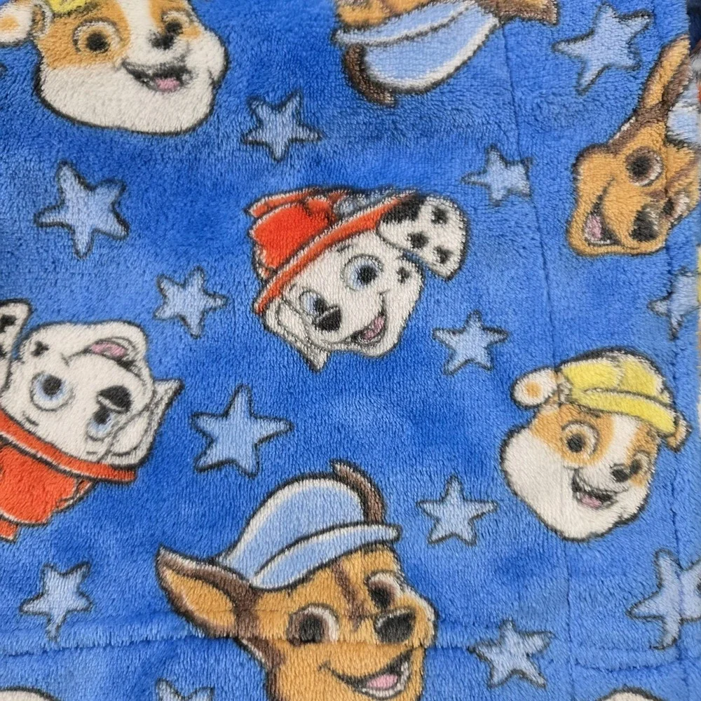 Nickelodeon Paw Patrol Cozy Fleece Bath Robe‎ Boys 2T Chase Marshall Rubble